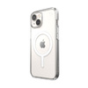 Speck Presidio Perfect-Clear + MagSafe - Coque pour iPhone 14 / iPhone 13 avec revêtement MICROBAN (Transparent)