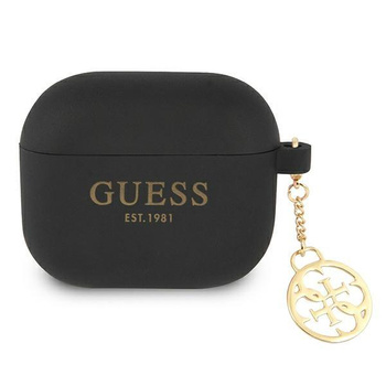Guess 4G Charms Silicone Case - Etui AirPods 3 (Black)