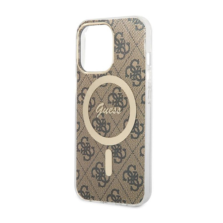 Guess 4G MagSafe - Etui iPhone 13 Pro (Brązowy)