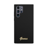 Guess Silicone Script Metal Logo - Etui Samsung Galaxy S22 Ultra (czarny)