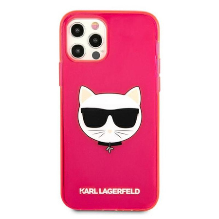 Karl Lagerfeld Choupette Head - iPhone 12 Pro Max tok (Fluo Pink)