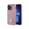 Guess Rhinestone Triangle - pouzdro pro iPhone 14 Pro Max (růžové)
