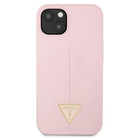 Guess Silicone Triangle Logo - Etui iPhone 13 mini (liliowy)