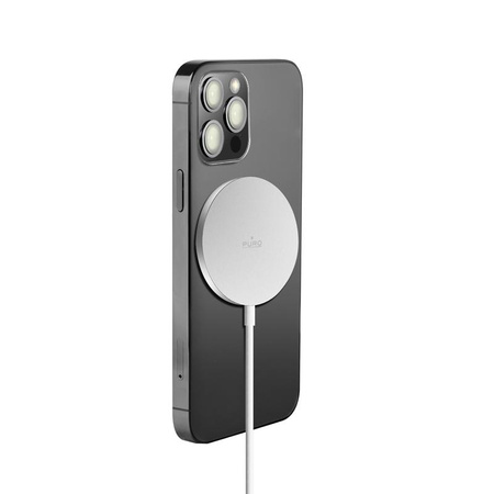 Magnetický nabíjecí kabel Puro USB-C Magsafe - 15W indukční bezdrátová nabíječka (bílá)