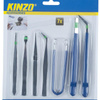 Kinzo - Set of precision tweezers 7 pcs