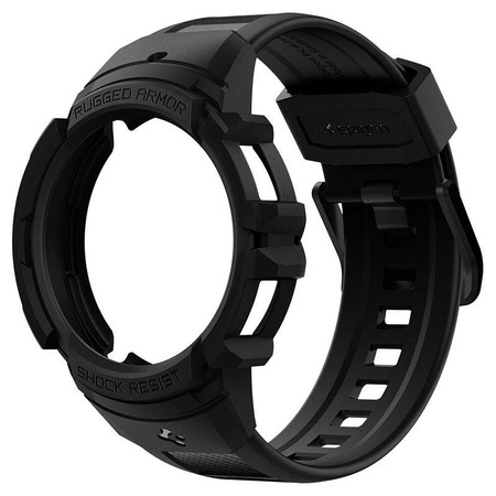 Spigen Rugged Armor Pro - Bracelet + étui pour Samsung Galaxy Watch 4 / 5 40 mm (Graphite)