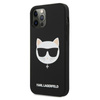 Karl Lagerfeld Choupette Head Silicone - Coque iPhone 12 / iPhone 12 Pro (noir)