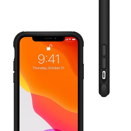 Průhledný kryt Crong Trace - kryt na iPhone 11 Pro (černý/černý)