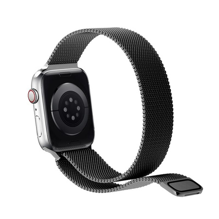 Puro Milanese mágneses szíj - Rozsdamentes acél szíj Apple Watch 38/40/41 mm-es órához (fekete)