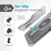 Speck Presidio Lux Grip ClickLock & Magsafe - iPhone 15 Fall (Klar / Chrom-Finish / Serene Silber)