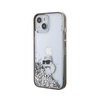 Karl Lagerfeld Liquid Glitter Choupette - Coque pour iPhone 15 (Transparent)
