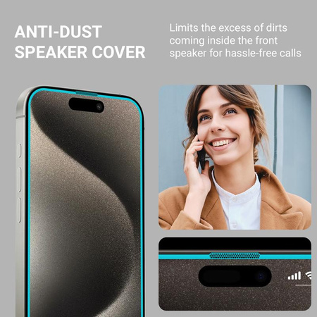 Crong EasyShield 2 db-os csomag - edzett üveg iPhone 15 Pro Max (2 darab)