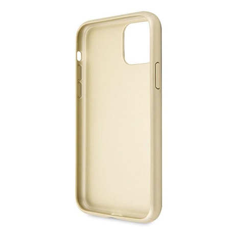 Guess Saffiano 4G Circle Logo - iPhone 11 Pro Max Case (Gold)