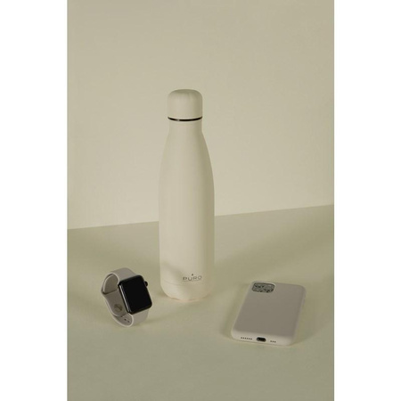 PURO ICON - Stainless Steel Thermal Bottle 500 ml (Beige) (Powder Coating)