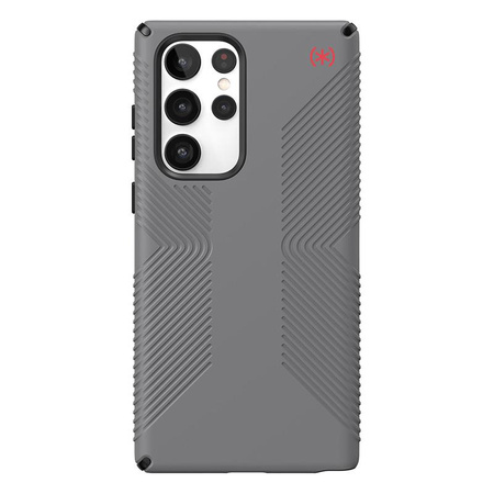 Speck Presidio2 Grip - Samsung Galaxy S22 Ultra Case with MICROBAN Coating (Graphite Grey/Black)