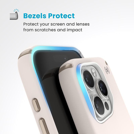 Speck Presidio2 Pro ClickLock & MagSafe - pouzdro pro iPhone 16 Pro (Bělená kost / Zlaté dědictví / Lískově hnědá)