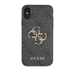 Guess 4G Big Metal Logo - Coque iPhone X (grise)