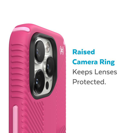 Speck Presidio2 Grip MagSafe - Coque antidérapante pour iPhone 14 Pro (Digitalpink / Blossompink / White)