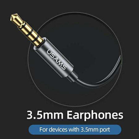 USAMS EP-46 - 3.5 mm stereo jack headphones (black)