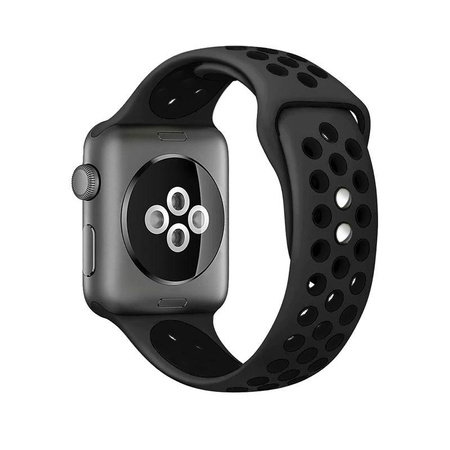 Crong Duo Sport - Armband für Apple Watch 44/45/46/49 mm (grau/schwarz)