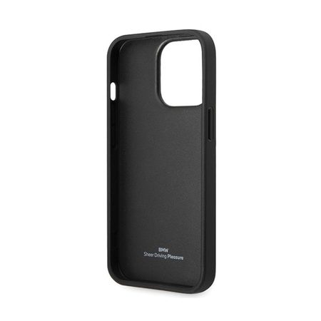 BMW Leather Diamond Pattern - Case for iPhone 14 Pro (Black)
