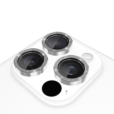 Case-Mate Aluminum Ring Lens Protector - Verre de protection pour l'objectif de l'appareil photo de l'iPhone 16 Pro / iPhone 16 Pro Max (Twinkle)