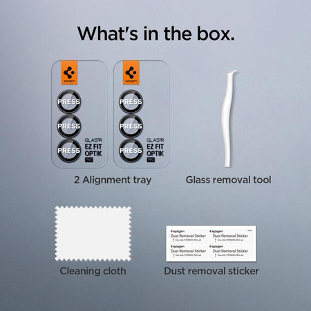 Spigen Optik Pro HD GLAS.TR EZ Fit kameravédő 2-Pack - Lencsevédő üveg Samsung Galaxy Z Fold 7 (2 db)(Fekete)