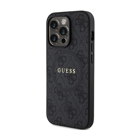 Guess 4G Collection Leather Metal Logo MagSafe - iPhone 13 Pro Max Case (black)