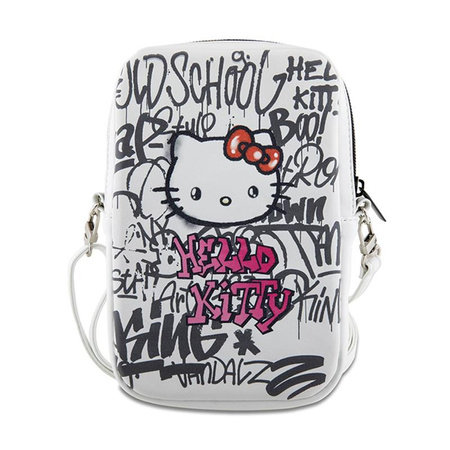 Hello Kitty Graffiti Kitty Head - Umhängetasche für Handy (weiß)