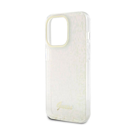 Guess IML Faceted Mirror Disco Iridescent - Etui iPhone 15 Pro (różowy)