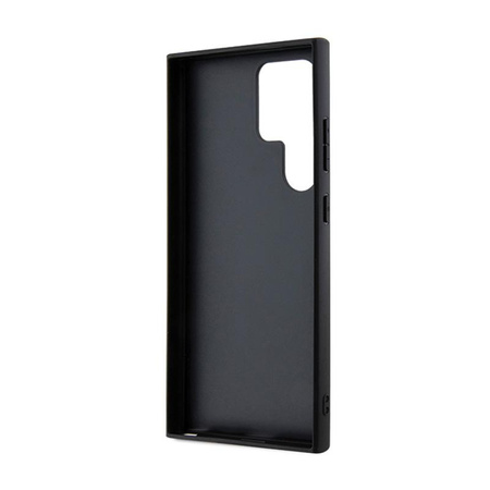 BMW Leder Carbon Blue Line - Tasche Samsung Galaxy S24 Ultra (schwarz)