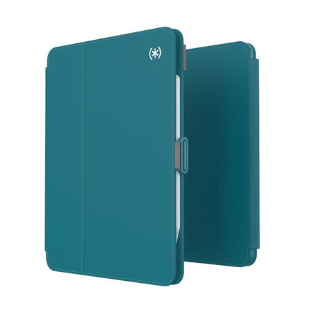 Speck Balance Folio - Étui pour iPad Pro 11" (2022-2018) / iPad Air 11" (2024) / iPad Air 10.9" (5e-4e gén.).) (2022-2020) (Sarcelle/gris nuageux)