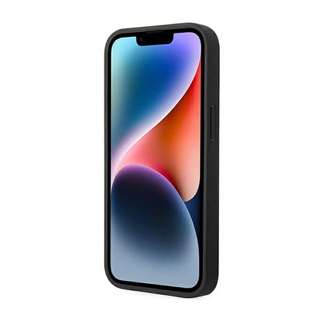 Karl Lagerfeld Glitter Flakes Ikonik - Hülle für iPhone 14 Plus (Schwarz)