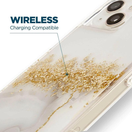 Case-Mate Karat - iPhone 14 Plus case decorated with gold (Marble)