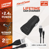 Energizer HardCase - Nabíječka do auta 2x USB-A 2,4A + kabel USB-C a Micro USB (černá)