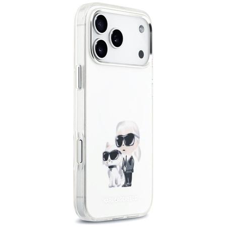 Karl Lagerfeld IML Aquarelle Karl & Choupette & Logo MagSafe - Hülle für iPhone 17 Pro Max (weiß)