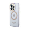 Guess Gold Outline Translucent MagSafe - iPhone 14 Pro Max Case (purple)