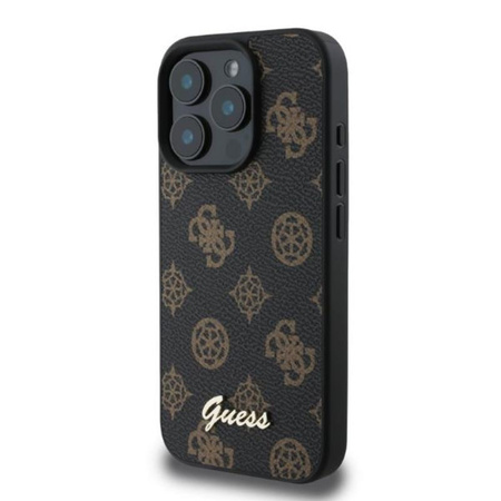 Guess Peony Script MagSafe - iPhone 16 Pro Tasche (schwarz)