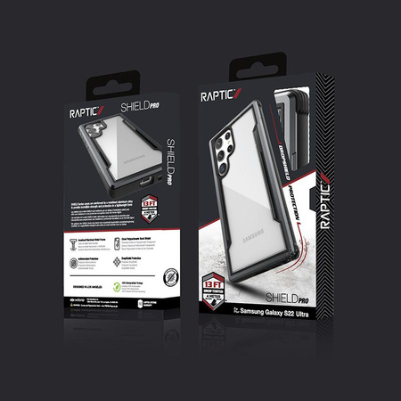 X-Doria Raptic Shield Pro - Etui Samsung Galaxy S22 Ultra 5G (Antimicrobial Protection) (Black)