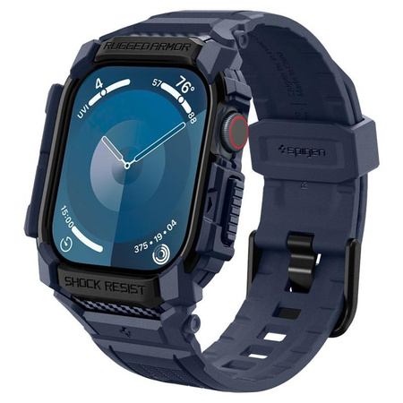 Spigen Rugged Armor Pro - Strap with case for Apple Watch 10 46 mm (Navy Blue)