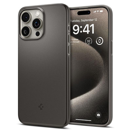 Spigen Thin Fit - Case for iPhone 15 Pro Max (Gunmetal)