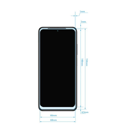 Crong 7D Nano Flexible Glass - Niepękające szkło hybrydowe 9H na cały ekran Xiaomi Redmi Note 10S