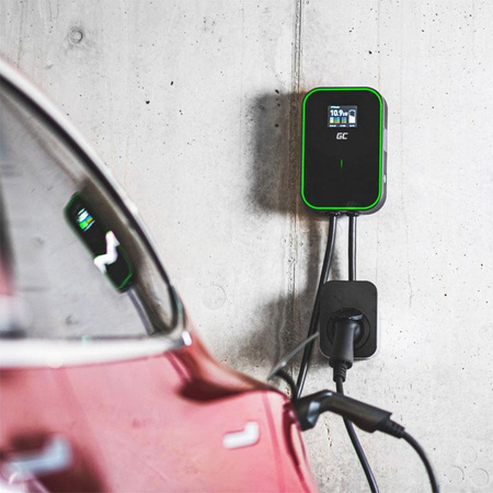 Green Cell - Wallbox GC EV PowerBox 22kW chargeur avec prise Type 2 pour la recharge des voitures électriques et hybrides rechargeables