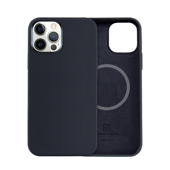 Crong Color Cover Magnetic - Coque MagSafe pour iPhone 12 Pro Max (noir)