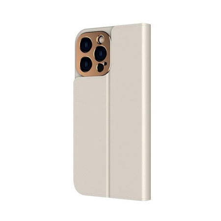 Moshi Overture MagSafe - Bőr 3 az 1-ben flip tok iPhone 14 Pro Max készülékhez (szürke szürke)