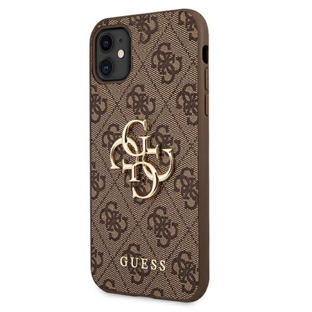 Guess 4G Big Metal Logo - Coque iPhone 11 (marron)