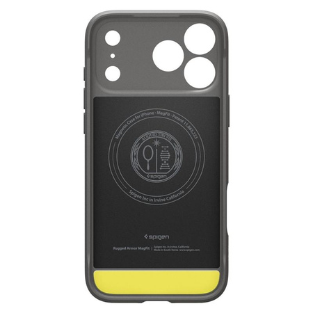 ETUI DO IPHONE 17 PRO do MAGSAFE SPIGEN RUGGED ARMOR ORYGINALNE SZARE