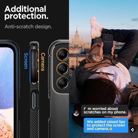 Spigen Rugged Armor - Etui pour Samsung Galaxy A14 5G (Noir)