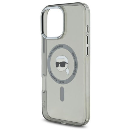 Karl Lagerfeld IML Metal Karl Head MagSafe - Hülle für iPhone 16 Pro Max (schwarz)