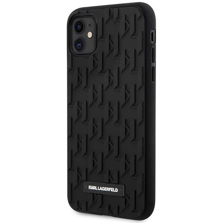 Karl Lagerfeld Monogram 3D Pattern - iPhone 11 Case (Black)